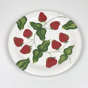 Wild Strawberry 11.5” Serving Plate Raz Imports Fruit Vegetable Garden Decor NEW